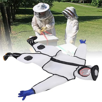 Full Body Bee Suit 3D Ventilated Sting Proof Thickened Beekeeping Outfit XXL with Gloves Size 43 Shoes for 180-183cm Beekeepers Professional Apiary Gardening and Outdoor Use