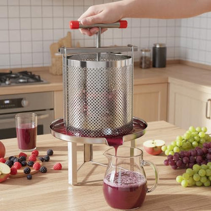 Honey Press, 3.5 Gallon Honey Extractor Manual Stainless Steel Bee Honey Press Extractor Household Manual Mesh Honey Press Extractor Machine for Wine Honey and Juice Making