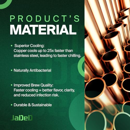Concentric Hydra™ Copper Wort Chiller for Beer Brewing | Triple Coil Immersion Chiller for Home Brewing Kits | Fast Chill for 5 Gallon Batches | Easy to Clean | For Small Wort Batches in Large Kettles