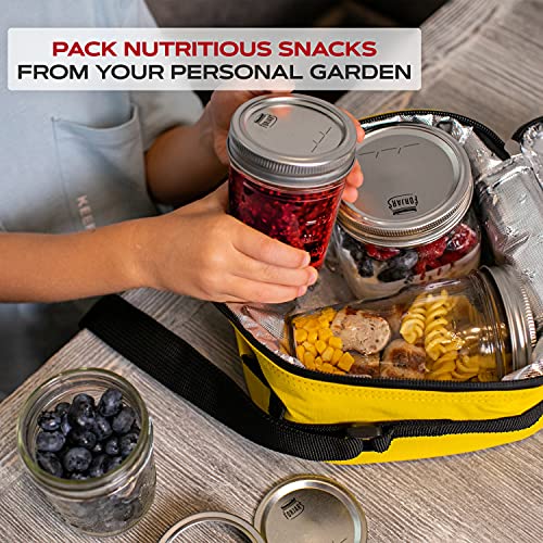 FORJARS - Canning Lids Regular Mouth, 100-Pack – Create Airtight Seals on Mason Jars to Preserve Food for Meal Prep & Food Storage – 2.7 In. Steel Lids with Silicone Seals – Canning Supplies - style: 100-Pack