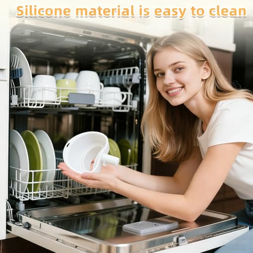1PC Silicone Flour Funnel for Kitchen Aid Mixer,Foldable Wide-Mouth Design,Anti-Clog and Splash-Proof,Easy to Pour,Suitable for KitchenAid Artisan KSM150 5-Quart Tilt-Head Mixer,Dishwasher-Safe - color: 1Pack