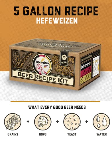 Craft a Brew - Beer Recipe Kit - Hefeweizen - Home Brewing Ingredient Refill - Beer Making Supplies - Includes Hops, Yeast, Malts, Extracts - 5 Gallons - color: Hefeweizen