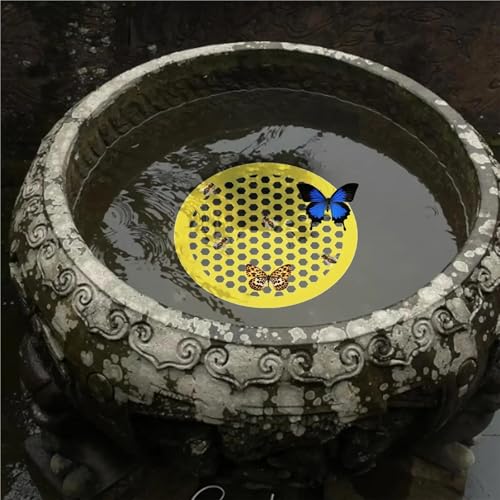 12pcs Floating Bee Island Watering Feeder Station Honeycomb Tray for Outdoor Garden Thirsty Pollinators Drinker