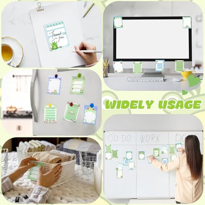 Chiisong 12 Pack Frog Sticky Notes Gifts Cute Frog Sticky Notes 3x4 Inch Cartoon Funny Self Stick Notepads Novelty Animals Post Pads Favors for Women Men Office Supplies Home Christmas Small Gifts - style: Frog