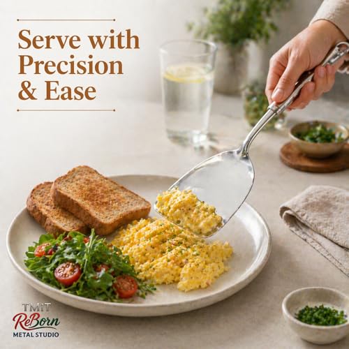 Stainless Steel Spatula Set with Sieve, 3-Piece Kitchen Utensil Set, Solid & Slotted Turner, Fish, Eggs, BBQ, Metal Spatulas