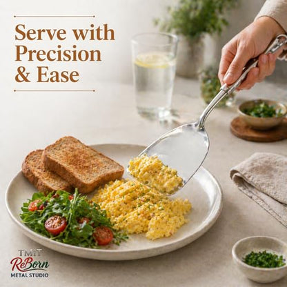 Stainless Steel Spatula Set with Sieve, 3-Piece Kitchen Utensil Set, Solid & Slotted Turner, Fish, Eggs, BBQ, Metal Spatulas