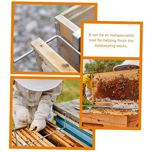 Stainless Steel Beekeeping Frame Holder Sturdy Beehive Storage Rack for Frame Access 3pcs Beehive Support Bracket for Beekeeper Tools