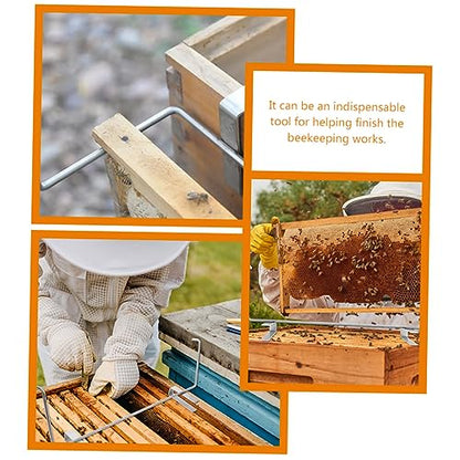 Stainless Steel Beekeeping Frame Holder Sturdy Beehive Storage Rack for Frame Access 3pcs Beehive Support Bracket for Beekeeper Tools