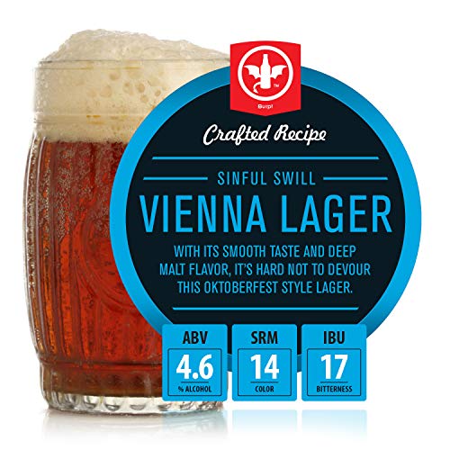 2 Gal. Sinful Swill Vienna Lager Beer Recipe Kit - Makes a Wicked-Good 4.6% ABV Batch of Craft Brewed Beer