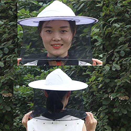 2 Pcs Beekeeping Apicultura Veil Hat Bee Keeper Hunting Cap Halloween Costume Gnats Insect Bug Mosquito Hats with Net Mesh
