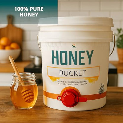 SunVara Honey Bucket 5 Gallon Bucket with Spigot Extractor Equipment Food-Grade PP 20L Capacity
