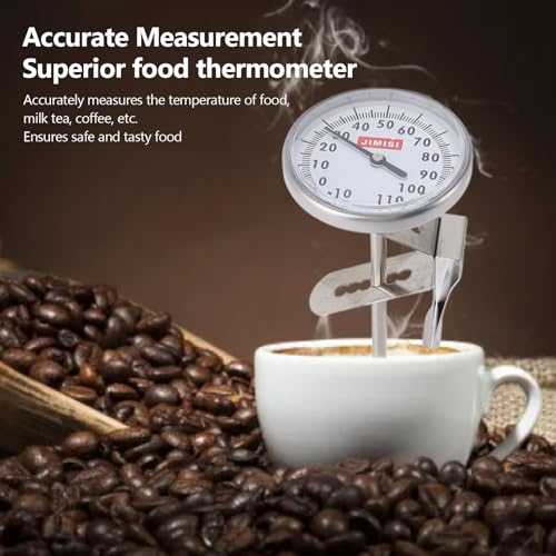 Yoidesu Pocket Milk Frothing Thermometer with 7.7 inch Probe Clip, Milk Thermometer for Steaming Milk, Bar Coffee Thermometer for The Coffee Drinks, Chocolate Milk Foam, Yoidesucqtk3ihbmn