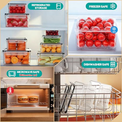 TOPCHASE 40 PCS Food Storage Containers with Lids Airtight (20 Containers & 20 Lids) - Plastic Food Containers for Kitchen Storage Reusable BPA-Free Leakproof Meal Prep Container with Labels & Pen - color: 20 Pack