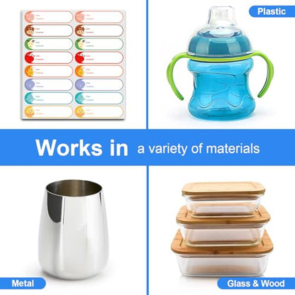 512pcs 1" x 4" Baby Milk Bottle Labels to Write On, No Residue Food Storage Labels for Kitchen, Mason Jar Labels, Freezer Labels Removable, Food Labels Cartoon Waterproof - color: Baby - 8 Colors
