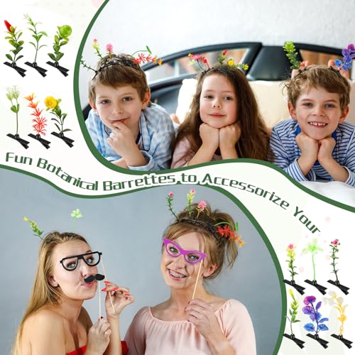 30 Pcs Bean Sprout Hair Clips Rave Mixed Style Plant Hairpins Hair Accessories for Party Irish(Lovely) - style: Lovely