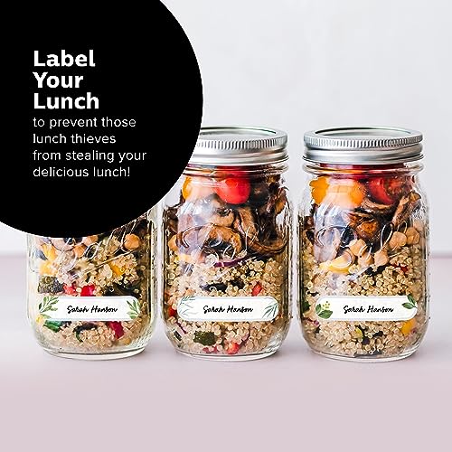 ThreeKin Waterproof Labels for Bottles and Containers - Custom Stickers - All-Purpose and Personalizable - Dishwasher, Freezer and Microwave Safe - BPA-Free - USA-Owned (Greenery, 72pcs) - color: Greenery, size: 72 pcs