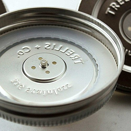 316 Stainless Steel Fermentation Lids | 3 Silicone Waterless Fermenter Airlock Lids | Easy Lacto Fermenting Wide Mouth Mason Jar Canning Lids | Free Recipe eBook Included - size: Lids Only