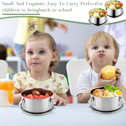 4 Pcs Stainless Steel Bento Box Bulk 36 oz Reusable 304 Stainless Steel Food Storage Containers with Lockable Clips to Leak Proof, Dishwasher Safe - size: 36 oz