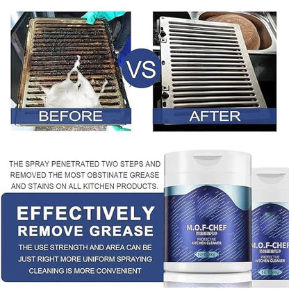 All Purpose Kitchen Cleaning Powder, M.O.F-Chef Kitchen Protective Cleaner Heavy Duty Degreasing Bubble Powder Foam Cleaner Rust Remover(1PCS) - color: 1pcs