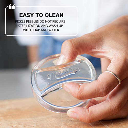 Masontops Pickle Packer Vegetable Tamper & Pickle Pebble Glass Weight Fermentation Tool Set - Regular Mouth Canning Kits - size: Small/Regular Mouth