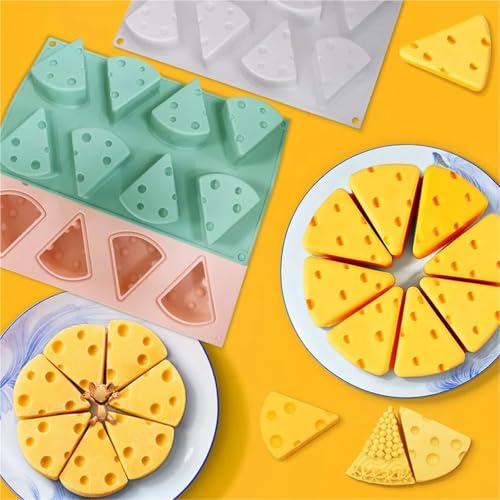 Cheese Shaped Silicone Baking Form for Mousse, Chocolate, Fudge, and Pastry, Reusable Dessert Decoration Pan for Home Kitchen(Round-m)
