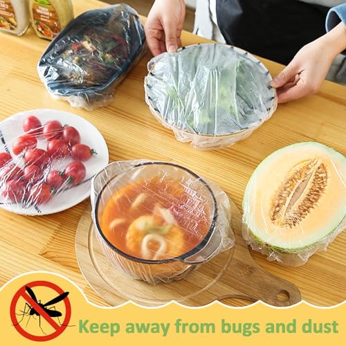 MAQIHAN 100 Bowl Covers Bread Proofing - Extra Large Plastic Wrap for Food Sourdough Bread Baking Rising Elastic Reusable Plate Covers Outdoor Food Fresh Keeping Bags Shower Cap Hair Deep Conditioning - size: Large