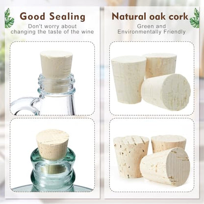 Ziliny 4 Pcs Carboy Cork Stopper, Glass Carboy Cap for 1, 3, 5, 6 Gallon Glass Water Jug, Wood Tapered Fermentation Cap Cork Stoppers - size: 1/3/5/6 Gallon