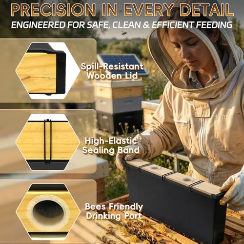 3.5L Standard Bee Frame Feeder, Bee Hive Deep Brood Box Feeder for Honey Bee Sugar Water Feeding (4 Pack) - size: 3.5L 4Pack