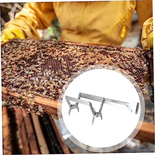 HANABASS Metal Beekeeping Frame Holder Beehive Frame Lifter Spleen Clip Scraper Beekeeping Tool