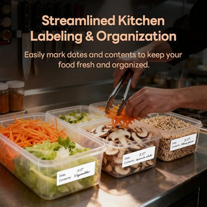 1" x 3" Freezer Labels, 500 PCS Removable Food Storage Stickers, Waterproof & Oil-Resistant Write-On Freezer Labels for Kitchen, Refrigerator, Meal Prep, and Containers, TRSTGIX - size: 1''*3''-Black-500 Labels