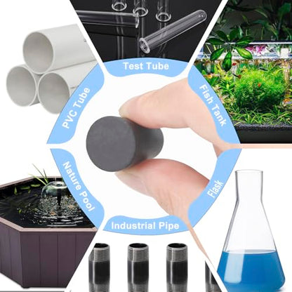 0# Black Tapered Shaped Solid Rubber Stopper for Gas Can Spout Heat Sink | 10pcs Lab Tube Stopper Size 13x16x24mm Hole Rubber Stoppers Caps - size: 0# Black