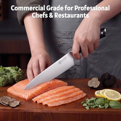PAUDIN Chef Knife,8 Inch Professional Kitchen Knife Dishwasher Safe,Forged German Stainless Steel Sharp Cooking Knife,Ergonomic G10 Handle Full Tang Meal Prep Knives,Home Restaurant Gift for Men Women - size: Chef Knife - 8 inch
