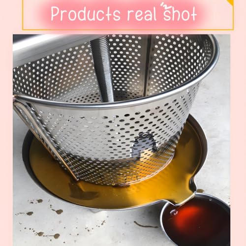 Mesh Honey Press Machine Presser Beeswax Extractor Fruit Honey Presser Honey Extractor Stainless Steel Mesh Honey Extractor for Home Beekeeping, Efficient Separation of Beeswax and Honey
