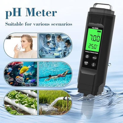 PH Meter,5 in 1TDS Meter,Salinity Tester,EC Meter,Temp,pH Meter for Water,TDS Meter Digital Water Tester,EC Meter Hydroponics,pH Tester Digital PPM Meter,Pool Salt Tester. - size: NEW 5 in 1