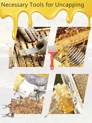 30 PCS Beekeeping Supplies, Beekeeping Tool Kit | Includes Bee Smoker, 5 Gallon Honey Bucket, Queen Bee Cage, Bee Hive Feeder, Beehive Tools for Beginners and Beekeepers