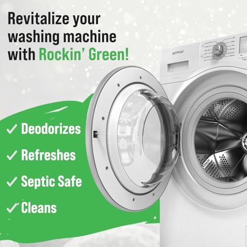 Rockin' Green Deep Cleaning and Deodorizing Tablets for Dishwashers, Washing Machines, and Garbage Disposals, Removes Odor and Residue (Washing Machine Cleaning Tablets, 8 Pack) - size: 1 Count (Pack of 8), style: Washing Machine Cleaning Tablets