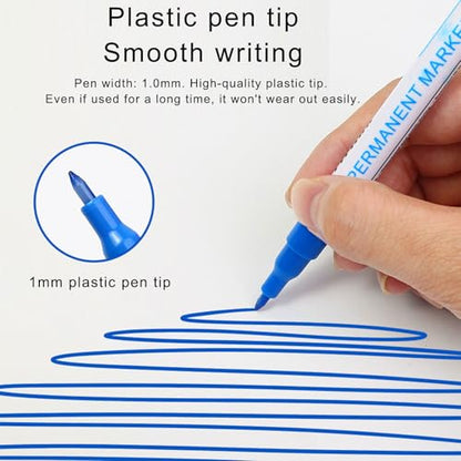 Individulized Freezer Marker Pen with Smudges Inks Ergonomic Designs for Easy Identification of Food and Samples Low Temperature Marker Pen - color: Blue