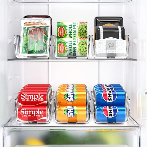 Simple Houseware Soda Can Organizer and Dispenser for Refrigerator / Pantry, Clear - size: 1 Pack, style: Standard Can