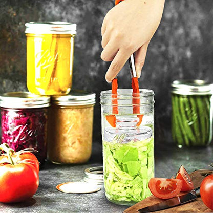 Artcome 5-Pack Glass Fermentation Weights with Easy Grip Handle and Unique Texture Design for Large Wide Mouth Mason Jars - size: 5 Pack