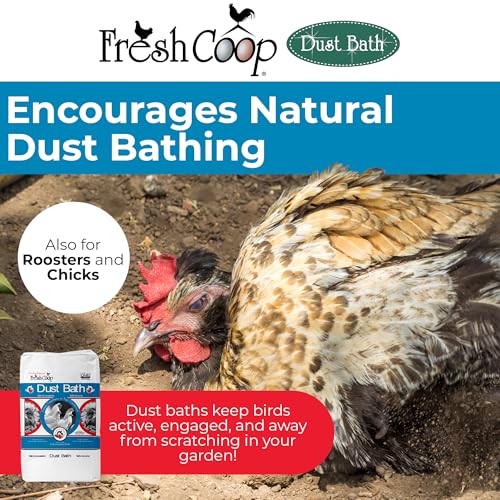 Progressive Planet Fresh Coop Dust Bath, 20lbs - Food-Grade Diatomaceous Earth & Calcium Montmorillonite Clay - Supports Healthy Feathers, Reduces Boredom & Encourages Natural Dust Bathing - size: 20 Pound - Single