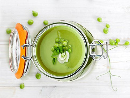 Le Parfait Super Jar 3L (96oz) French Glass Preserving Jar w/Airtight Rubber Seal & Wire Bail Closure - BPA-Free Canning Jar for Pickles, Fruit, Sauce& Food Storage - Made in France Since 1930 3PK/CP - color: 96oz (Set/3 CP)