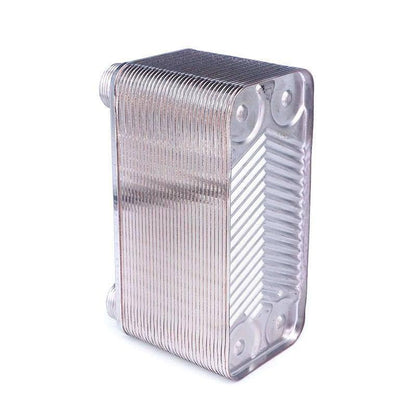 Generic 32 Plates Heat Exchanger Beer Wort Chiller Cooler 304 Stainless Steel for Home Brewing Beer