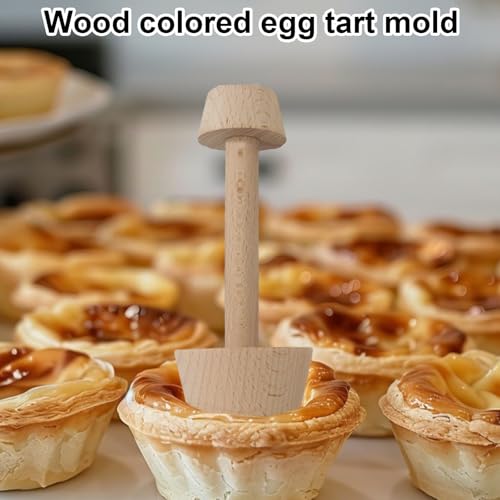Wooden Tart Tamper,Double Side Pastry Dough Egg Tarts Pastry Tools DIY Cake Pastry Tools for Making Egg Tart, Pasta, Cheesecakes Dessert Kitchen Baking Tools (Model 4) - color: Model 4