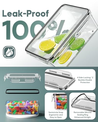 70 PCS Food Storage Containers with Lids Airtight, (35 Lids & 35 Containers) Leak proof Containers Set for Kitchen, Meal Prep, BPA-Free, PVC-Free Plastic, Microwave/Dishwasher Safe, Extra Labels & Pen - color: 70 PCS