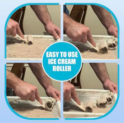 Extra Large Rolled Ice Cream Maker (14"x10") - Make Instant IceCream w/the Family - Manual Roll Your Own IceCream - Roll Ice Cream Tray (Green) - color: Green