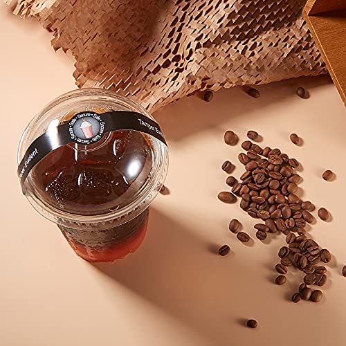 Zonon 600 Pcs Safe Secure Tamper Evident Seals for Drink Lids, Food Delivery Stickers Sealed for Freshness Labels Drink Food Coffee Milk Tea Ice Cream Seal Stickers 600 Pieces Per Roll (Black) - color: Black