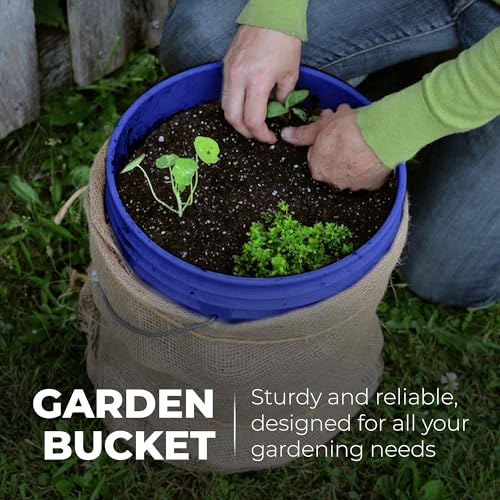 EconoHome 5-Gallon Dark Blue Bucket Pail Container with Lid | Metal Handles with Plastic Grip | Easy Stack and Store | Heavy-Duty, Approx 90 MIL, Extra Durable | Food Grade | BPA Free - 2 Pack - color: Dark Blue, size: 2 Pack