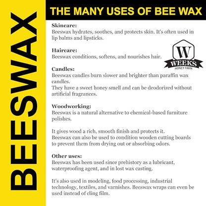 All Natural Food Grade Beeswax is Excellent for Polishing, Sealing, Cleaning Wood, Leather and Other Surfaces; 100% American Sourced; Made in USA (1 oz 3 pack) - size: 3 Ounce (Pack of 1)
