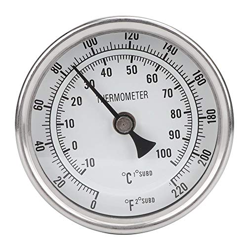 Brewing Thermometer,1/2" NPT Stainless Steel Thread Pot Kettle Thermometer for Home Brewing/Brewing Beer
