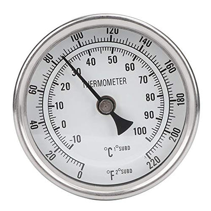 Brewing Thermometer,1/2" NPT Stainless Steel Thread Pot Kettle Thermometer for Home Brewing/Brewing Beer
